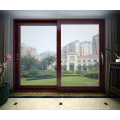 Woodwin Popular Product Double Tempered Glass Wood and Aluminium Sliding Door